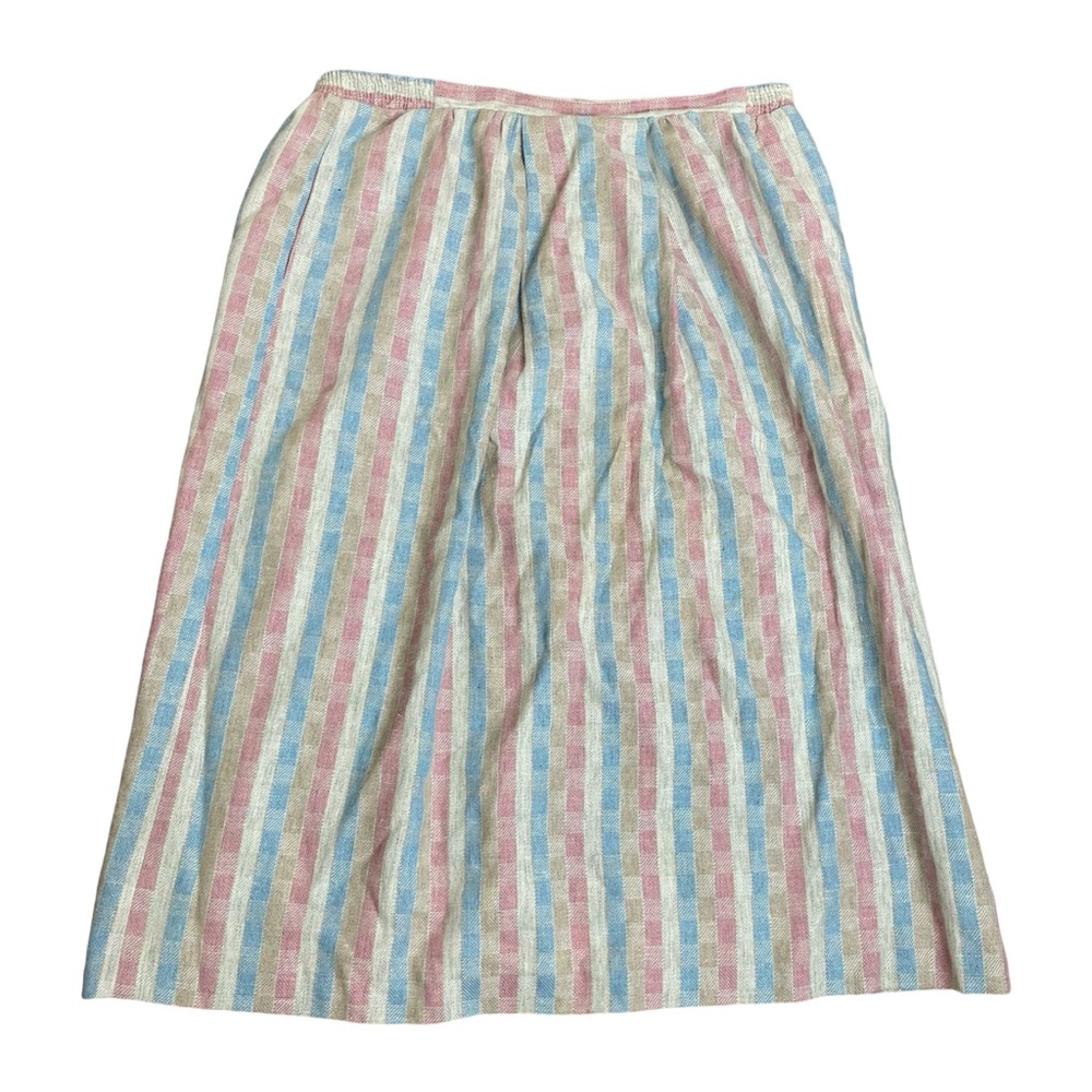 Vintage 80s Clown Core Mute Plaid Skirt